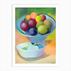 Grapes Bowl Of fruit Art Print