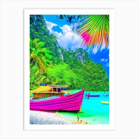 Phi Phi Islands Thailand Pop Art Photography Tropical Destination Art Print