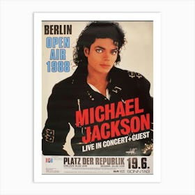 Michael Jackson Concert 1988 Art Print