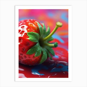 Strawberry Hd Wallpaper Art Print