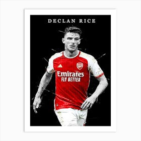 Declan Rice Arsenal 1 Art Print