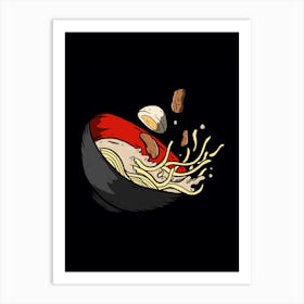 Asian Noodle Bowl Art Print