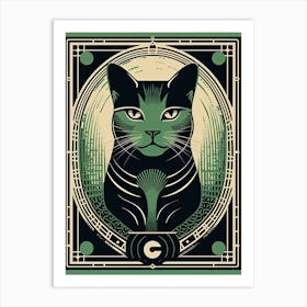 Strenght Cat Tarot Card 0 Art Print