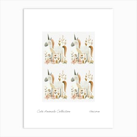 Cute Animals Collection Unicorn 2 Art Print