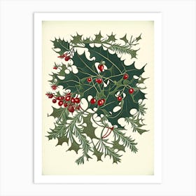 Mistletoe Herb Vintage Botanical Art Print