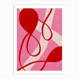 Pink and Red Abstract No. 3 Art Print