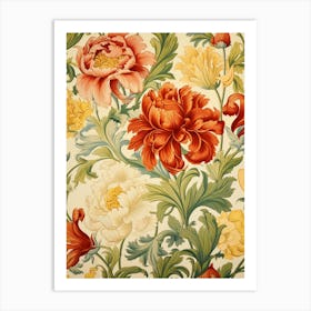 Floral Wallpaper 397 Art Print