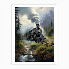 Train In The Mountains Art Print