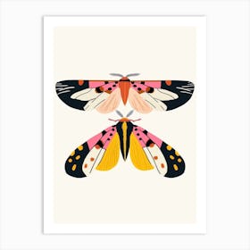 Colourful Insect Illustration Moth 3 Art Print