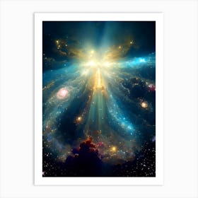 Heaven's Gate #1.4 [DALL-E 2/AI/ML art] — space art abstract poster, aesthetic poster, astrological esoteric psychedelic poster, aura art Art Print