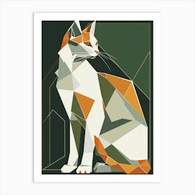 Geometric Cat Art Print