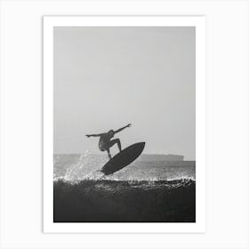 Vintage Surfing Surfboard Art Print