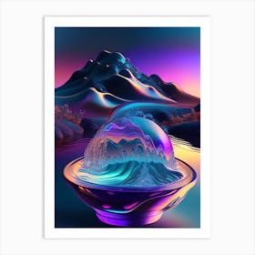 Boiling Water, Waterscape Holographic 1 Art Print