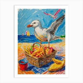 Seagull On The Beach 4 Art Print