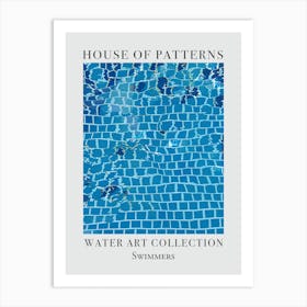 House Of Patterns Swimmers Water 4 Art Print