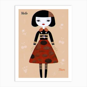 Hello There Girl 1 Art Print