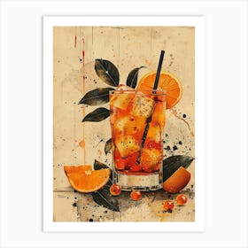 Orange Cocktail 34 Art Print