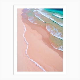 Coral Bay Beach, Australia Pink Photography Art Print