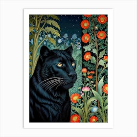 William Morris Black Panther In The Garden Art Print