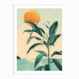 Sunset At The Beach 16 Art Print