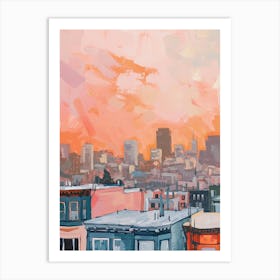 San Francisco Rooftops Morning Skyline 1 Art Print