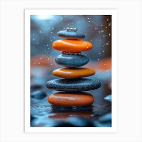 Zen Stones In Water Art Print