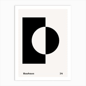 Geometric Bauhaus Poster B&W 34 Art Print