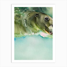 Sea Lion II Storybook Watercolour Art Print