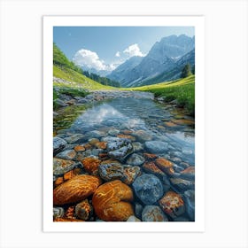 Stream In The Mountains 2 Art Print