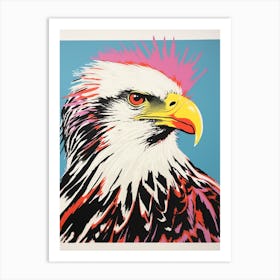 Andy Warhol Style Bird Crested Caracara 3 Art Print