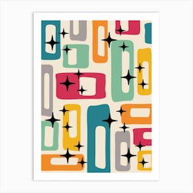 Retro Mid Mod Abstraction 2 Art Print