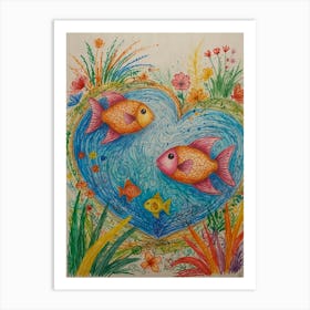 Fish In The Pond Art Print