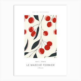 Cherries Le Marche Fermier Poster 4 Art Print