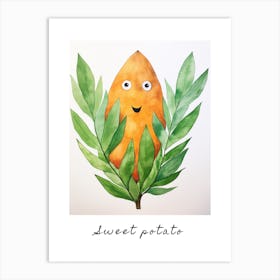 Friendly Kids Sweet Potato Poster Art Print