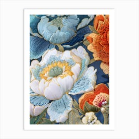 Chinese Porcelain Flowers Art Print