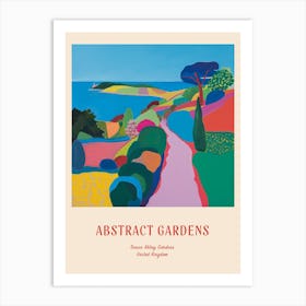 Colourful Gardens Tresco Abbey Gardens United Kingdom 4 Red Poster Art Print