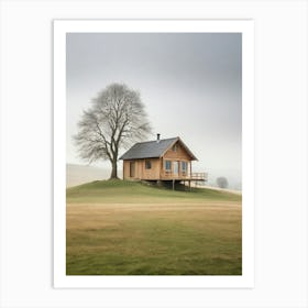 Small Cottage In A Field Art Print