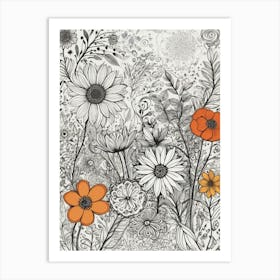 Flowers In The Garden 3 Art Print