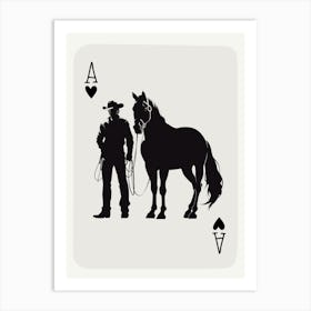 Cowboy Playing Card Art Print