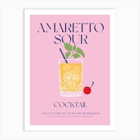 Amaretto Sour Cocktail Art Print