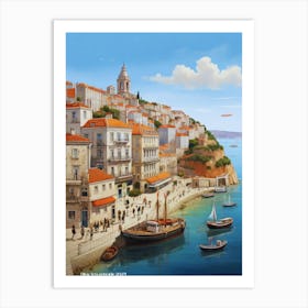 Lisbon,Atlantic Ocean beach. Art Print