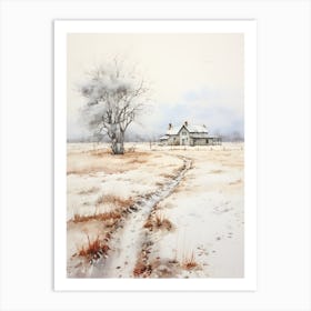 Winter Farmhouse 8 Art Print