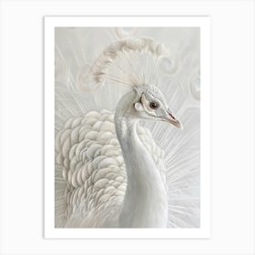 White Peacock 3 Art Print