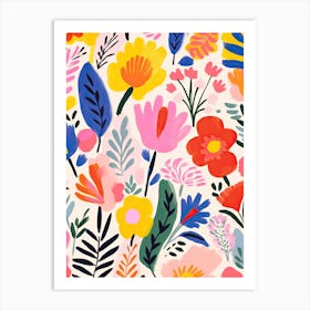 Flowers 47, Matisse style, Floral texture Art Print