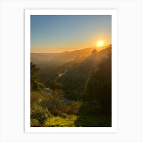 Sunset Mill Valley, California Art Print