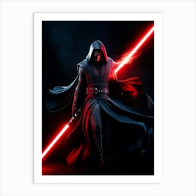 Dark Jedi with Lightsaber Star Wars poster #4 Art Print