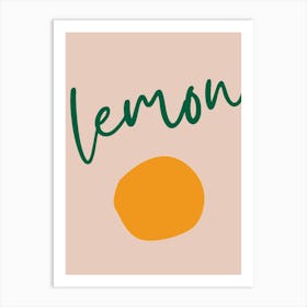 Lemon Modern Mediterranean Kitchen Art Print