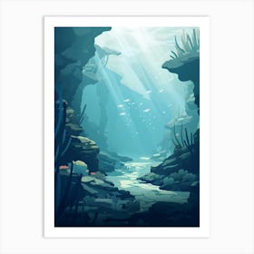 Underwater Abstract Minimalist 6 Art Print