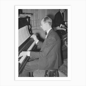 Piano Player With The Orchestra At A Dance During The San Angelo Fat Stock Show, San Angelo, Texas By Russell Lee Art Print