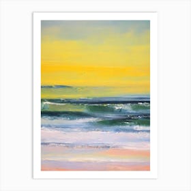Bamburgh Beach, Northumberland Bright Abstract Art Print